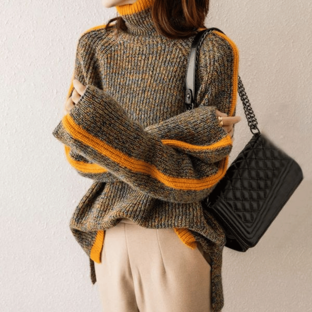 Britt | Melange Knit Turtleneck